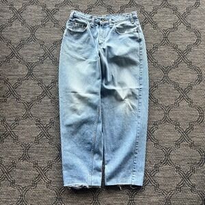 Vintage Levi's 535 Jeans Mens 32x29 Blue Distressed Straight Denim 90s Grunge